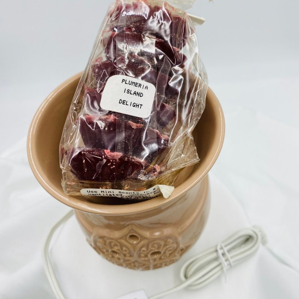 Electric scented wax melter with plumeria wax included - Picture 5 of 9